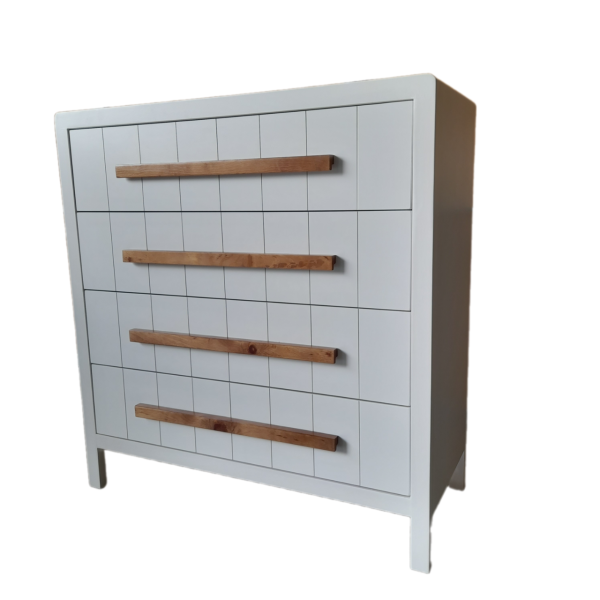 COMODA EGABRUM BLANCO TIRADOR ROBLE - Imagen 4